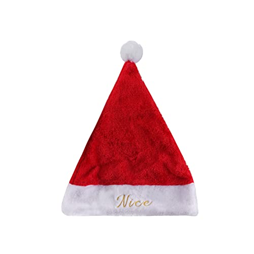 MDHQ Weihnachtsmütze, Weihnachtsmannmütze, Urlaubsmütze für Erwachsene, Unisex, Plüsch-Stoffmütze, Unisex-Erwachsene Weihnachtsmannmütze, Urlaubsmütze, Cosplay-Hut von MDHQ