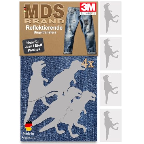 MDS Brand Reflektierende Aufbügler Set - Reflektoren Aufkleber - Hohe Sichtbarkeit - Optimierte Haftung für Stoff Patches - Jeans & Taschen (Aufbügler Set, P-03) von MDS Brand