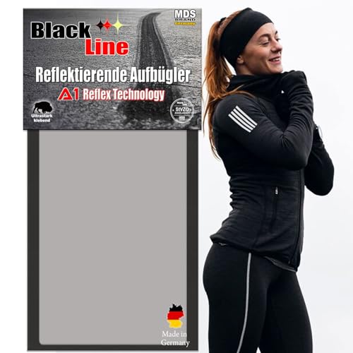 MDS Brand Reflektierende Aufbügler Set | DIY | Reflektoren für Kleidung - Hohe Sichtbarkeit - Optimierte Haftung für Kleidung oder Schulranzen (2x-Silber) von MDS Brand