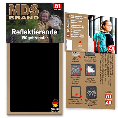 MDS Brand Reflektierende Aufbügler Set | Formen | Reflektoren Kinderkleidung - Hohe Sichtbarkeit - Optimierte Haftung Kleidung und Textilien (D-03) von MDS Brand