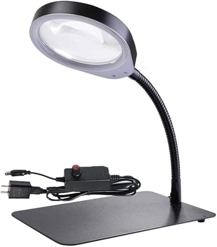 MEACEYR Vergrößerungsglas Vergrößerung Led Beleuchtete Lupenlampe zum Lesen Lötkolben Reparatur/Tischlampe/Hautpflege Ideal zum Lesen Lupenleuchte von MEACEYR