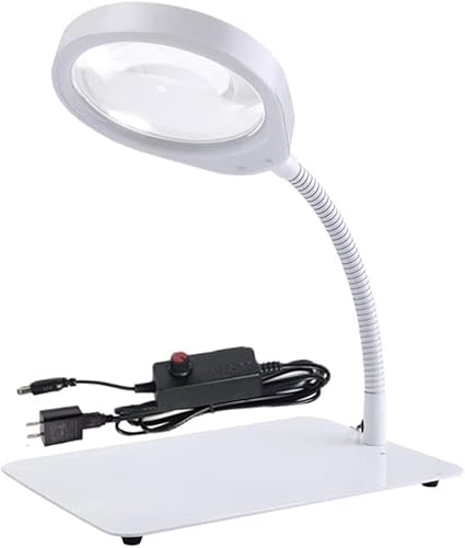 MEACEYR Vergrößerungsglas Vergrößerung Led Beleuchtete Lupenlampe zum Lesen Lötkolben Reparatur/Tischlampe/Hautpflege Ideal zum Lesen Lupenleuchte von MEACEYR