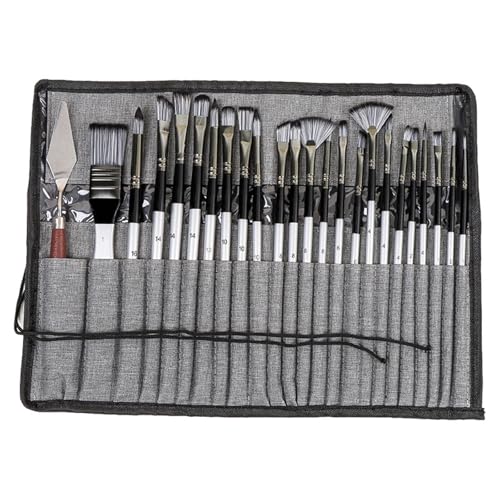 24Pcs Künstler Pinsel Mit Organisation Tasche Für Acryl Öl Gouache Aquarell Malerei Aquarell Pinsel Acryl Pinsel von MEAKTSMI