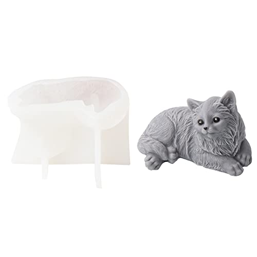 3D Liegende Katze Silikon Form Niedliche Dekorative Handwerk Form Für Duft Kerze Seife Machen Katze Form Hause Dekore Formen von MEAKTSMI