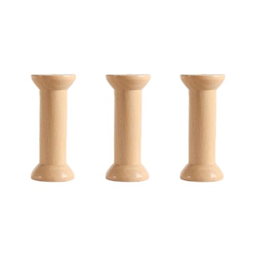 MEAKTSMI 2/3Pcs Holz Garn Spule Für Handwerk Holz Spulen Holz Garn Spulen Holz Garn Wickler Für Stickerei Garn Lagerung von MEAKTSMI