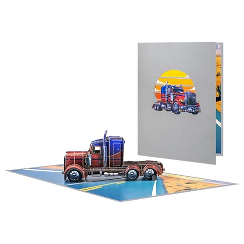 MEAKTSMI Klassische Lkw 3D Popup Karte Detaillierte 3D Papiergrußkarte Verfügt Über Einen Klassischen LKW Für Den Unvergesslichen Moment von MEAKTSMI