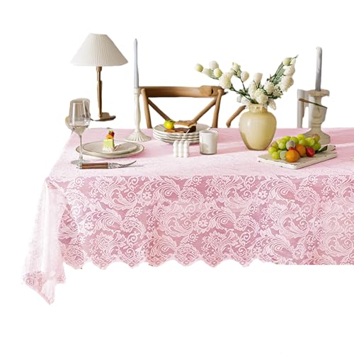 MEAKTSMI Weiche Spitzen Tischdecke Für Romantics Diners Und Wohndekorationen Weiches Polyester Tischtuch Für Den Empfang Freien MEAKTSMI Weiche Spitzen Tischdecke Für Romantics Diners Und Wohndekorationen Weiches Polyester Tischtuch Für Den Empfang Freien von MEAKTSMI