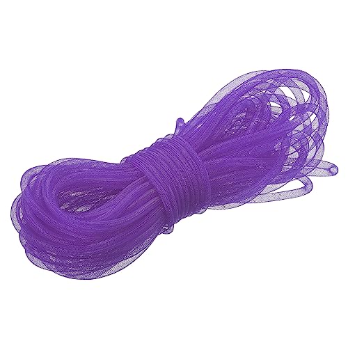 MECCANIXITY 12,7 m Netzschlauch, 0,6 cm, für Kranz, Geschenk, Dekorationen, Geburtstag, Hochzeit, Party, Bastelarbeiten, Violett von MECCANIXITY