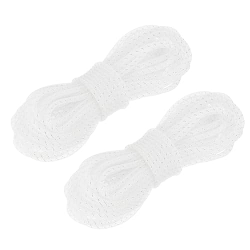 MECCANIXITY 2 Rollen 22 Yards Netzrohr Deco Flex Solid Mesh Tube für Handwerk Kränze Geschenkverpackung Weihnachten Tischvorhänge Dekorationen, 1,9 cm (3/8 Zoll), Weiß von MECCANIXITY