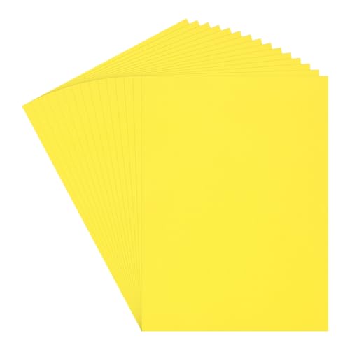 MECCANIXITY 30 Blatt zitronengelber Karton, 50,8 x 38,1 cm, 200 g/m²/34 kg dickes Druckerpapier für Bastelarbeiten, Einladungen, Kartenherstellung, Scrapbooking, Zeichnen von MECCANIXITY