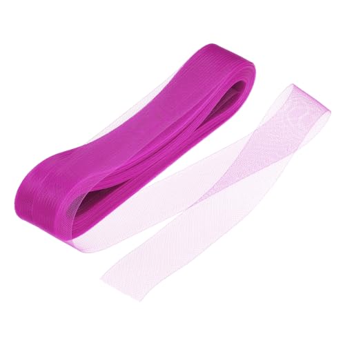 MECCANIXITY 45,7 m steifer Rosshaar-Zopf, 4,1 cm breit, für Polyester-Stäbchen, Nähen, Hochzeitskleid, Tanz, formelle Kleider, Accessoires, dunkles Hot Pink von MECCANIXITY