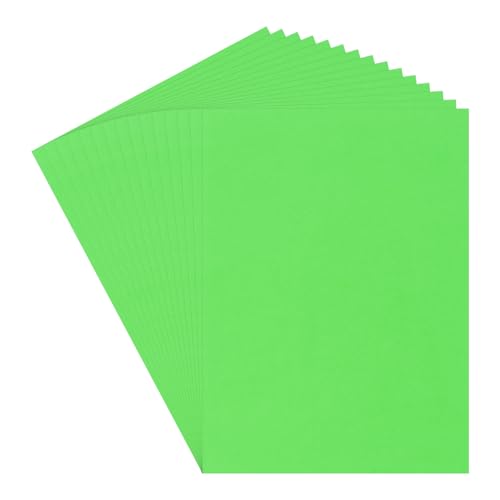 MECCANIXITY 60 Blatt grasgrüner Karton, 50,8 x 38,1 cm, 200 g/m²/34 kg dickes Druckerpapier für Bastelarbeiten, Einladungen, Kartenherstellung, Scrapbooking, Zeichnen von MECCANIXITY