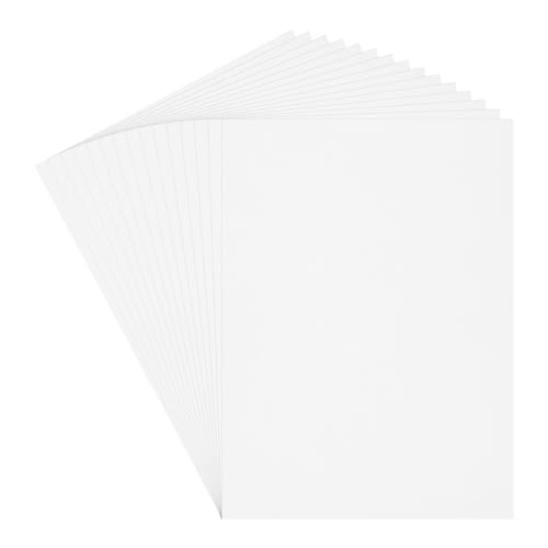 MECCANIXITY 60 Blatt weißer Karton, 50,8 x 38,1 cm, 200 g/m²/34 kg dickes Druckerpapier für Bastelarbeiten, Einladungen, Kartenherstellung, Scrapbooking, Zeichnen von MECCANIXITY