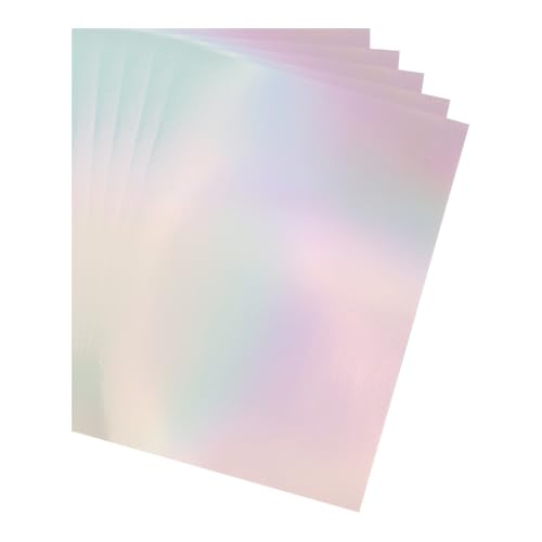 MECCANIXITY Holografischer Karton, 29,7 x 20,3 cm, schillernde Papierbögen, glänzende reflektierende Tafeln für Geschenkverpackungen, Bastelarbeiten, silberfarben, 20 Stück von MECCANIXITY