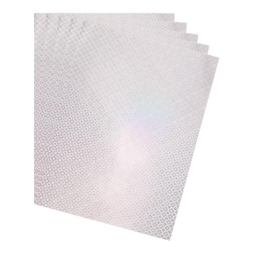 MECCANIXITY Holografischer Karton, 29,7 x 20,3 cm, schillernde Papierbögen, glänzende reflektierende Tafeln für Geschenkverpackungen, Bastelkarten, quadratisch, silberfarben, 20 Stück von MECCANIXITY