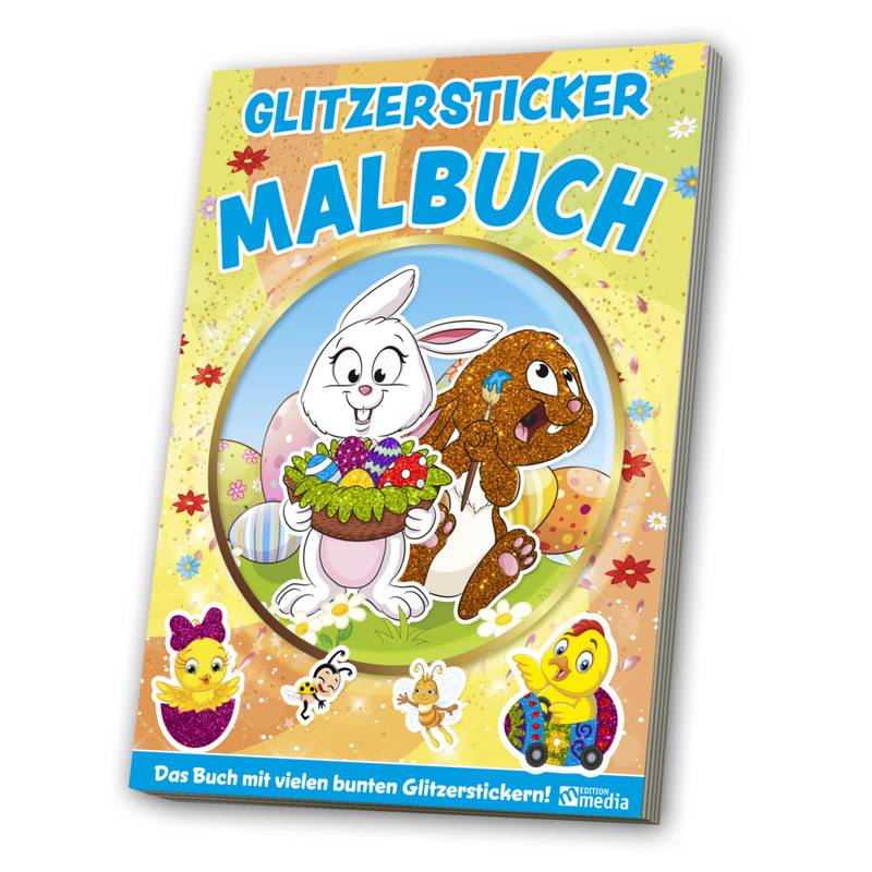 Glitzersticker Xxl-Malbuch Kindergarten Frühling Ostern, Kartoniert (TB) von MEDIA