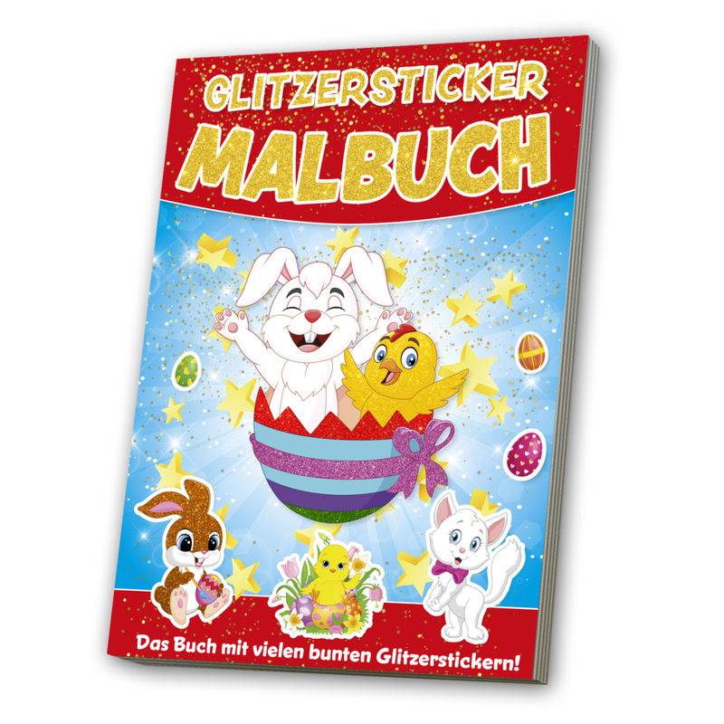 Glitzersticker Xxl-Malbuch Kunterbunte Welt Zur Osterzeit, Kartoniert (TB) von MEDIA