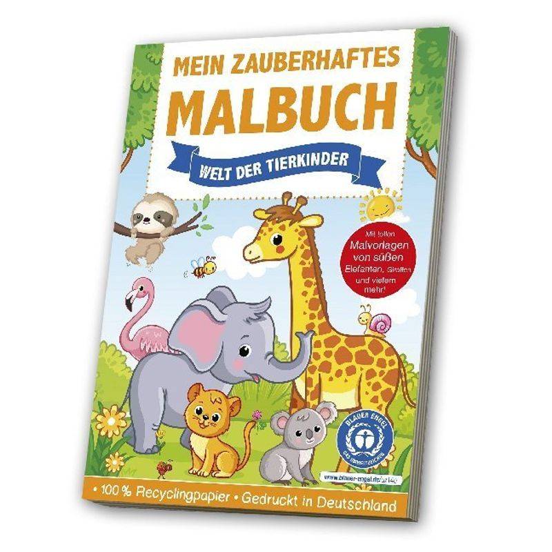 Mein Zauberhaftes Malbuch - Welt Der Tierkinder, Kartoniert (TB) von MEDIA