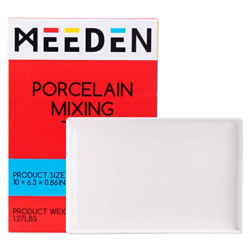 MEEDEN Keramik Tablett Palette, Keramik Künstler, Porzellan Mixing Tray für Aquarell Gouache Malerei von MEEDEN