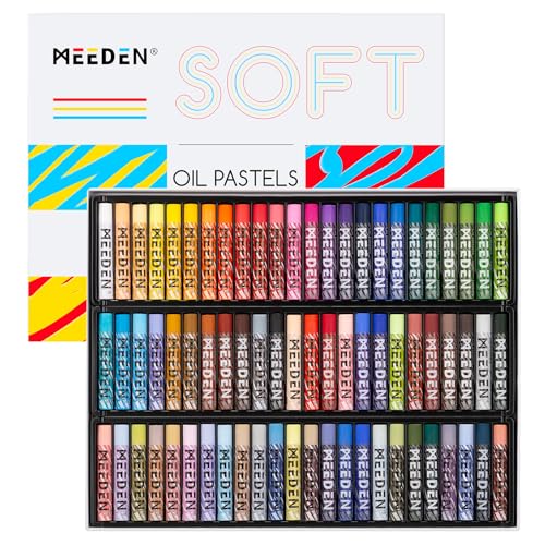 MEEDEN Weiches Ölpastell-Set: 72 lebendige Farben, Ölpastellkreiden für Künstler, Anfänger, Erwachsene, glatte Ölkreiden für Kunstbedarf, Malen, Zeichnen, Mischen, Schichten, Schattieren von MEEDEN