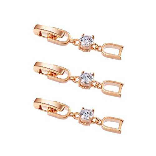 MEEDOZ Halsketten-/Armband-Verlängerungs-Verlängerungs-Verlängerungs-Verlängerungs-Verlängerungs-Set für Armband, Halskette und Schmuckherstellung, Roségold, 3 Stück von MEEDOZ