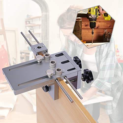 6/8/10mm Bohrschablone Praktische Dübelhilfe Dübel, Möbelbau 3-in-1 Doweling Jig Kit, Zwei Spannmethoden für Präzises und Bequemes Stanzen von MEELRYD