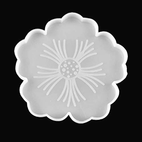 MEELYHOME Große Blumenform Kunstharz-Untersetzer-Formen Y-Silikon-Tablett für Obstbecher, Geode, Achat, Epoxidharz, Formen, Kunsthandwerk von MEELYHOME
