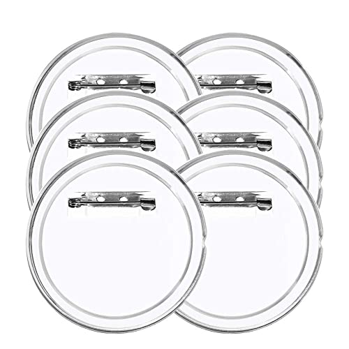 MEESOGA Buttons Selber Machen Kleine - 30Pack 38mm Buttons Transparent DIY Ansteckbuttons ohne Buttonmaschine mit Sicherheitsnadel für Foto Bild Kleidung von MEESOGA