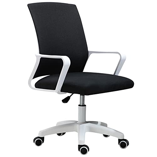 MEFFEE Ergonomie Home-Office-Stuhl aus Netzstoff mit mittlerer Rückenlehne Chef-Computerstuhl Höhenverstellbarer Drehstuhl mit Lordosenstütze von MEFFEE