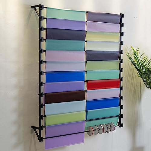 MEFOOGE An der Wand montierter Band-Organizer, Drahtspulenständer, Aufbewahrungsorganizer für Geschenkpapier, Vinylrollenhalter, Spender zum Aufhängen von Bastelartikeln, Einzelhandelsdisplay, Schal von MEFOOGE