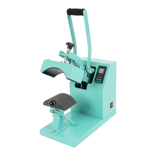 MEHOOSPVN Kappenpresse Mützenpresse Heat Press Machine Heißpresse Transferpress mit Digitaler LED Temperatur und Zeitcontroller Cap Hitzepresse, Heißpressmaschine Für Alle Arten Von Hüten, Blau von MEHOOSPVN