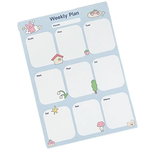 100 Blatt Hasen Haftnotizen A 6 Tagesplan Haftnotizen Lovely Animal Memo Pad Wochenplan Schule Bürobedarf von MEIBAOGE