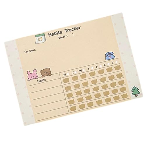 100 Blatt Hasen Haftnotizen A 6 Tagesplan Haftnotizen Lovely Animal Memo Pad Wochenplan Schule Bürobedarf von MEIBAOGE