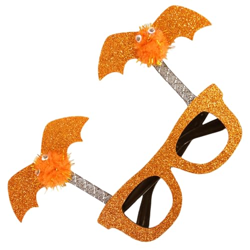 Lustige Halloween-Brille Fledermausflügel Brille Cosplay Party Dekoration Neuheit Brille Halloween Kostüm Brillenrahmen von MEIBAOGE