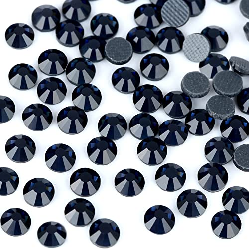 1440 Stück Navy Blau Strasssteine SS20 für Kleidung Hemden Tassen Glitzer Dekor Flache Rückseite Rund (4,8 mm Bulk) von MEIBITE