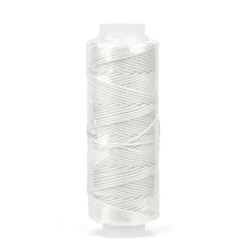 MEIFULLE 0,65 mm rundes gewachstes Garn, Polyester-beschichtetes Nähgarn, DIY handgefertigtes Leder-Nähseil, Armbänder, Schmuck, geflochten, 25 m von MEIFULLE