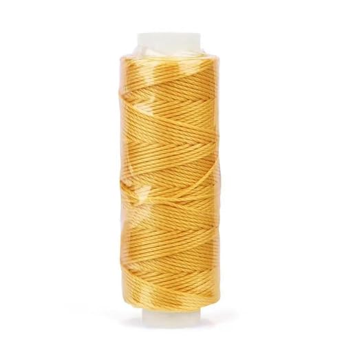 MEIFULLE 0,65 mm rundes gewachstes Garn, Polyester-beschichtetes Nähgarn, DIY handgefertigtes Leder-Nähseil, Armbänder, Schmuck, geflochten, 25 m von MEIFULLE