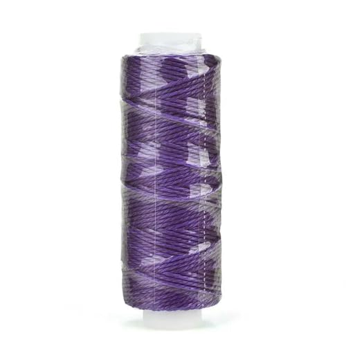 MEIFULLE 0,65 mm rundes gewachstes Garn, Polyester-beschichtetes Nähgarn, DIY handgefertigtes Leder-Nähseil, Armbänder, Schmuck, geflochten, 25 m von MEIFULLE