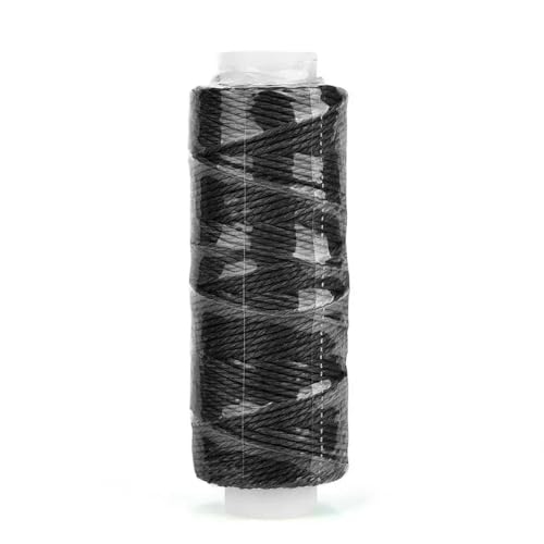 MEIFULLE 0,65 mm rundes gewachstes Garn, Polyester-beschichtetes Nähgarn, DIY handgefertigtes Leder-Nähseil, Armbänder, Schmuck, geflochten, 25 m von MEIFULLE