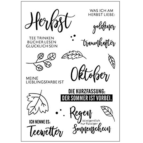 Florsol MEIKONG Deutsches Wort DIY Klar Silikonstempel Clear Stamp, Transparent Klar Silikon Stempel Für DIY Scrapbooking Album Foto Dekorative von MEIKONG