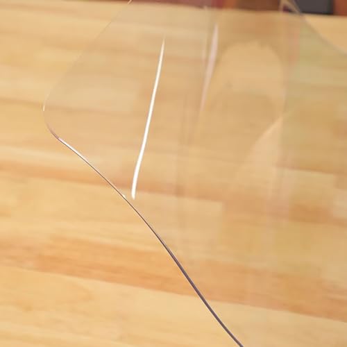 MEILYA 2.2mm,50 * 100CM,Transparente Tischdecke PVC-Tischmatte ölbeständig Wasserdicht rutschfest 3,2 mm dick Isoliermatte Esstisch Couchtisch geräuschlos von MEILYA