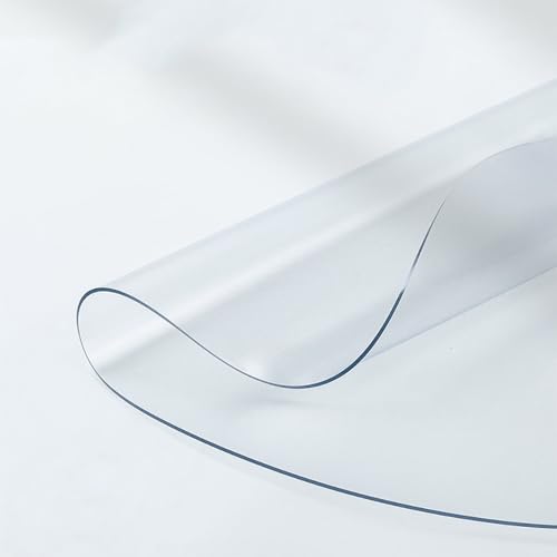 MEILYA Transparente Tischdecke 3,2 mm PVC-Schreibtischunterlage Dicke Anti-Rutsch-Matte wasserdichte Schutzmatte Lsoliermatte Restaurant-Couchtische,3.2mm,60 * 100CM von MEILYA