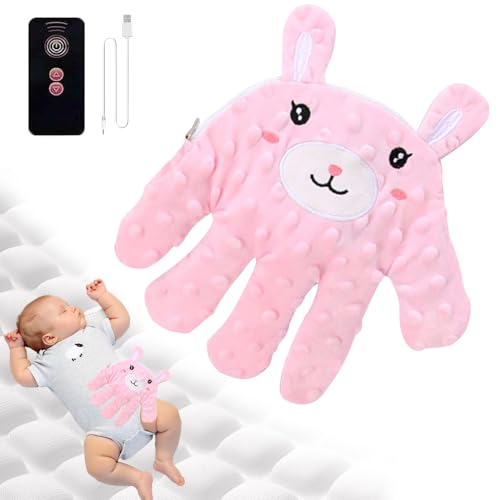 MEISHANG Einschlafhilfe Babys Handkissen,Baby Soothing Palm Hand,Elektrisches Baby Soothing Hand Pillow,Kann für Heiße Kompressen Verwendet Werden,Beruhigende Handfläche für Babys (Rosa/1) von MEISHANG