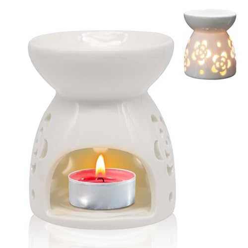 MEIYAXINWIN Duftlampe Duftwachs Diffuser, Keramik Duftöl Lampe Aroma Diffusor Räucher Aromalampe für ätherische öle für Duftöl Duftwachs, Zuhause Schlafzimmer Dekor (1, B) von MEIYAXINWIN