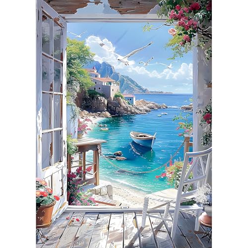 MEIYUDA 5D Diamond Painting Bilder Erwachsene Kinder Landschaft, Diamant Painting Bilder Diy Set Bild, Malerei Kristall Diamond Painting Set Erwachsene für Home Wand Décor 30x40cm von MEIYUDA