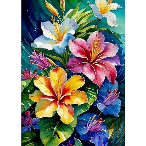 MEIYUDA 5D Diamond Painting Erwachsene, Diamant Painting Bilder Stiefmütterchen Blumen, Diamond Art Full DIY Diamant Kunst Malerei Stickerei Set Kreuzstich Bilder Home Wand Dekor 30x40cm von MEIYUDA