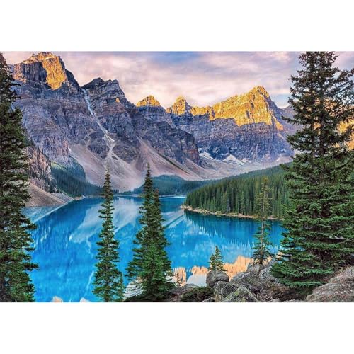 MEIYUDA Diamond Painting Erwachsene Diamant Bilder Bergsee, 5D DIY Diamant Painting Bilder Diamond Painting Set, Bastelset Erwachsene Kinder Malerei Stickerei für Home Wand Décor 40x30cm von MEIYUDA