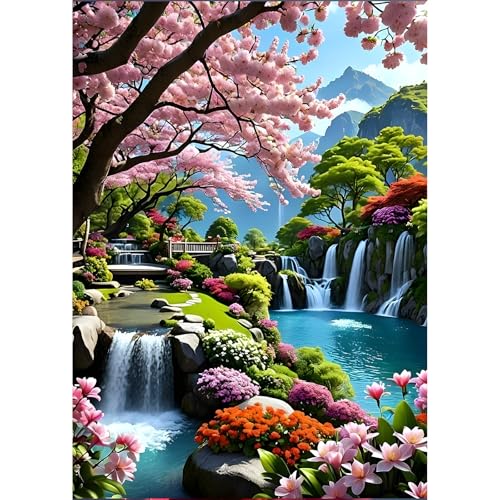 MEIYUDA Diamond Painting Erwachsene Diamant Bilder Blumen, Landschaft 5D DIY Diamant Painting Bilder Diamond Painting Set, Bastelset Erwachsene Kinder Malerei für Home Wand Décor 30x40cm von MEIYUDA