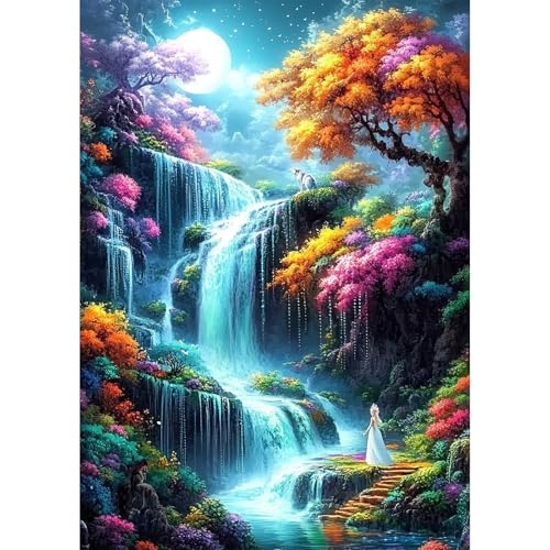 MEIYUDA Diamond Painting Erwachsene Diamant Bilder Wunderland, 5D DIY Diamant Painting Bilder Diamond Painting Set, Bastelset Erwachsene Kinder Malerei für Home Wand Décor 30x40cm von MEIYUDA