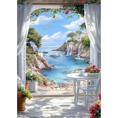 MEIYUDA Diamond Painting Landschaft, 5D Diamond Painting Erwachsene Kinder Landschaft, DIY Set Erwachsene Diamant Painting Bilder, DIY Handwerk Malerei Kits für Home Wand Décor 30x40cm von MEIYUDA